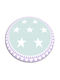 Tulup Runder Blau Teppich Φ50cm