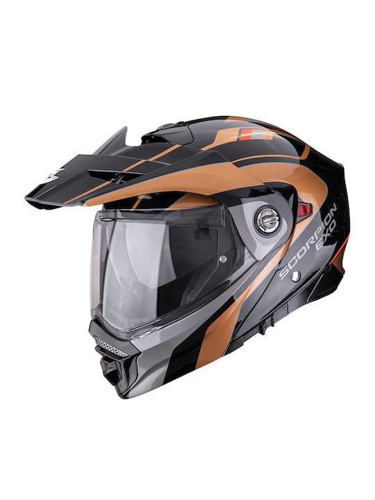 Scorpion EXO ADX-2 Kamps Black-Copper Κράνος Μηχανής On-Off ECE 22.06 με Pinlock και Sunvisor