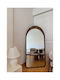SteweHome Oval Mirror with Wooden Frame 180x80cm