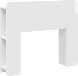 vidaXL Κεφαλάρι Κρεβατιού Ξύλινο Λευκό 119.5x80cm