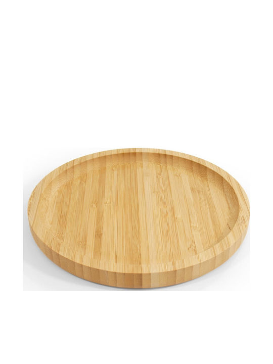 Origin Outdoors Shallow Plastic Brown Serving Plate with Diameter 20cm