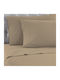 TnS Double Bed Sheet With Rubber Hugger 160x200+25cm Beige