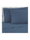 TnS Single Bed Sheet With Rubber Hugger 100x200+25cm Denim Blue