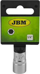 JBM Καρυδάκι με Καρέ Υποδοχής 1/4", HEX Διάμετρος 1/4" / 4 JBM Καρυδάκι με Καρέ Υποδοχής 1/4", HEX Διάμετρος 1/4" / 4