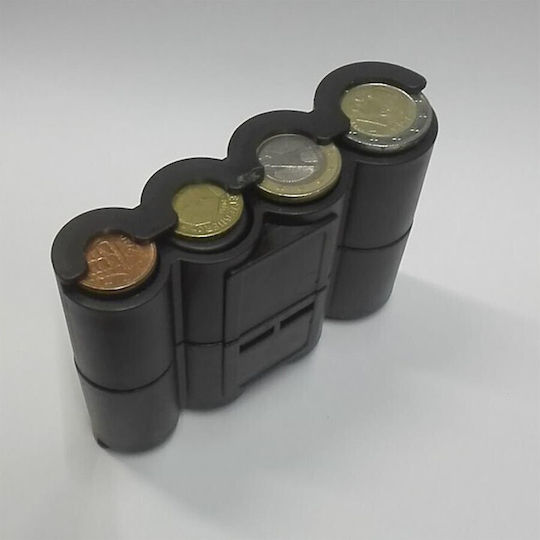 Groovy Plastic Portable Coin Holder with 8 Slots