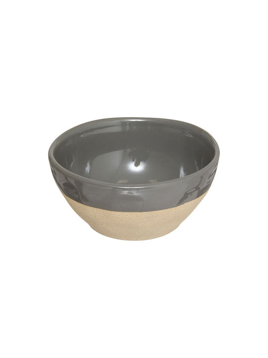 Secret de Gourmet Ceramic Gray Round Cereal Serving Bowl Diameter 14cm