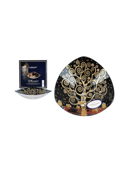 Carmani Serving Bowl Round Glass Gold