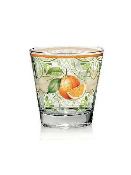 Cerve Set of Glasses Made of Glass in Orange Colour 250ml M107571 6 Pieces