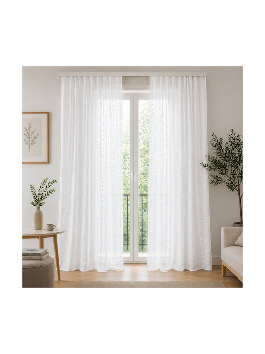 My Home Luxury Window Curtain with Pencil Pleat White 270x280cm