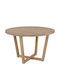 Paraiso Round Dining Table Made of Solid Wood Natural 120x120x75cm