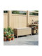 Gartenhocker Würfel Außeneinsatz Rattan mit Beige Kissen 80x38x42cm