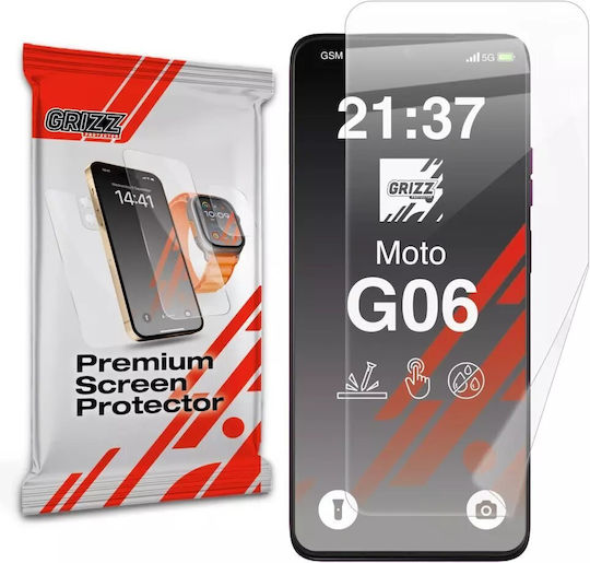GrizzGlass Keramik Displayschutzfolie Kompatibel Motorola Moto G06 Transparent