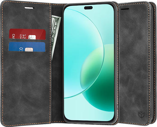 Techsuit Book Synthetic Leather Black (Honor 400 Lite)