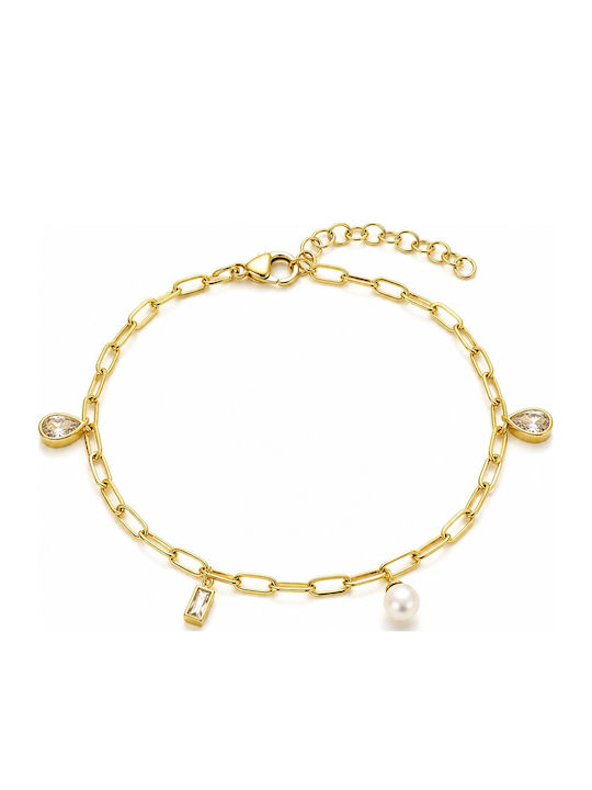 Jools Gold Plated Silver Bracelet with Zircon