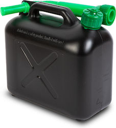 Canistră de Combustibil din Plastic 5 L Furtun de Turnare Neagră