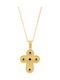 Jools Women's Byzantine Cross from Gold Plated Silver with Chain