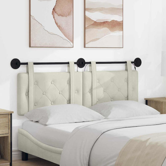 vidaXL Fabric Bed Headboard Cushion Beige 150x55cm