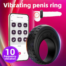 Inele Pentru Penis Vibrator Din Silicon Cu Telecomandă Prin Telefon