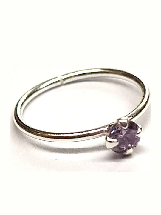 Amalfi Accessories Ohrring Reifen aus Silber Weiß