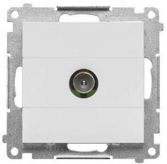 Simon 55 Single Tv Antenna Socket Modul Individual Installations Light Grey Matt Tak1.01/114