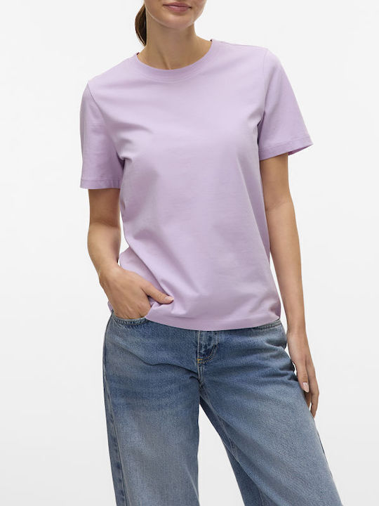 Vero Moda Γυναικείο T-shirt Μωβ