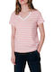 Women's Striped Red T-shirt