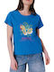 Women's T-shirt Blue Indigo 67CB2TS502 Bleu Exotic