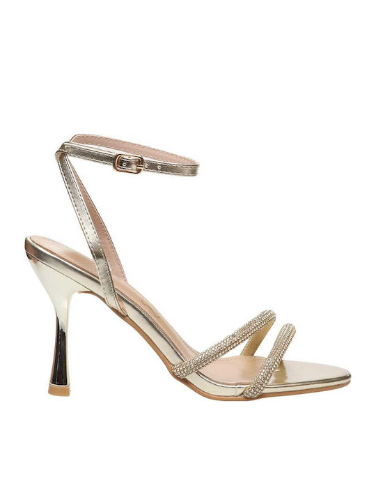Envie Shoes Sandals with Strass Gold