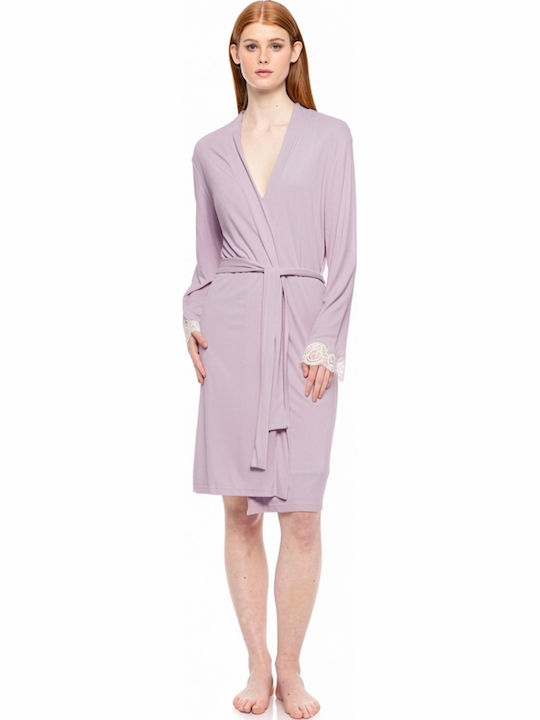Pink Label Winter Women's Nightgown Dusty Pink