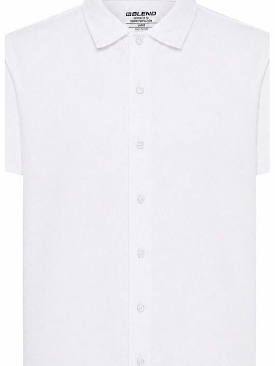 Short Sleeve Cotton Shirt In Regular Fit White