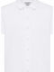 Short Sleeve Cotton Shirt In Regular Fit White