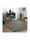Deluxe Rectangular Furry Gray Rug 80x130cm