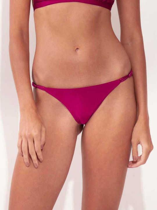 Rio de Sol Bikini Bottoms Purple Slip