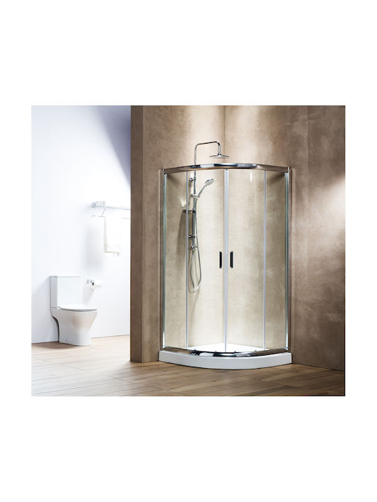 Tema Noua Cabinet Duș cu Ușă Glisantă 8080x80cm Sticlă Transparentă