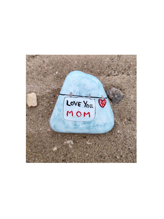 Hand-Painted Stone I Love You Mom