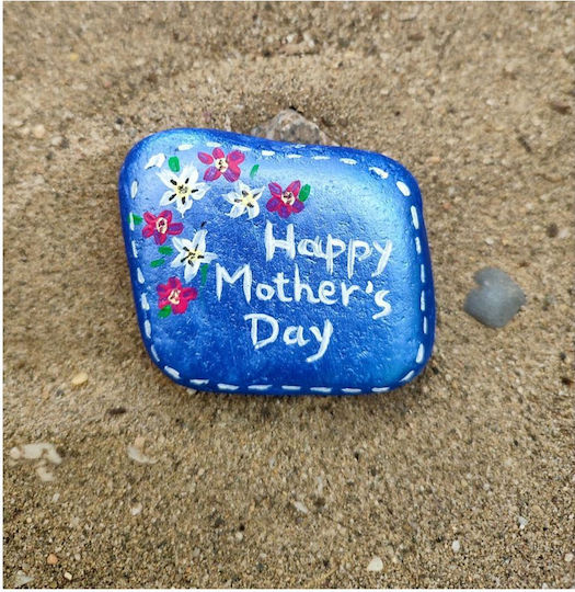 Πέτρα Ζωγραφισμένη Στο Χέρι Happy Mother's Day