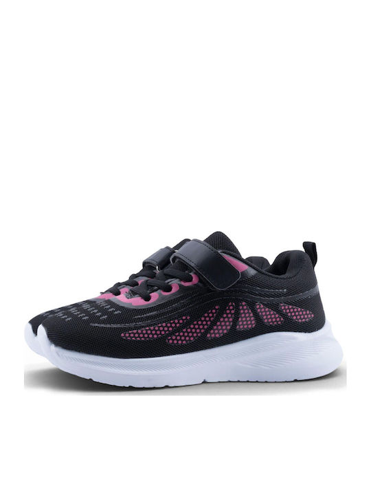 Kids Sneakers with Hoop & Loop Closure Black