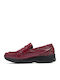 Leather Men's Moccasins in Red Colour
