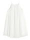 Girls Sleeveless Tulle White Dress