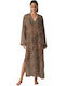 Minerva Women's Maxi Beach Dress Leopard