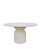 Kazvin Masă Rotundă de Dining din Beton Bej 130x130x75cm