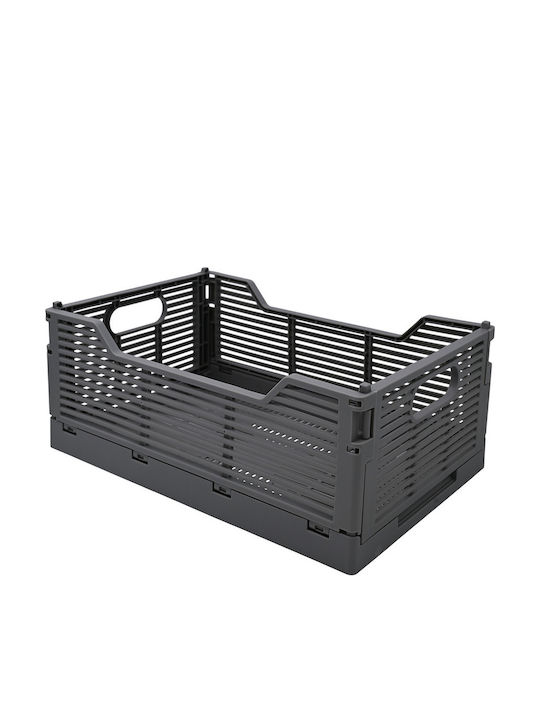 Sidirela Storage Basket Plastic Gray 30.5x20.5x...