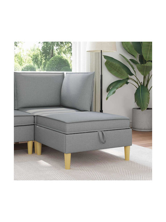 Living Room Stools With Storage Space Upholstered With Brown Fabric