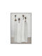 Trinity Decorative Painting 80x120x4cm Canvas Off White Stone Grey Wood Light Brown 035046