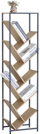 Bücherregal Torvien Eiche/Schwarz 40x27x150cm
