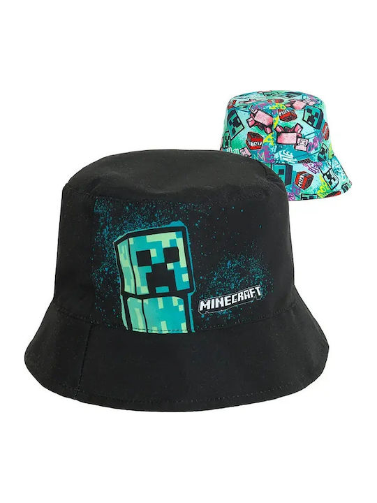 Cool Club Palarie Copii Bucket Tesatura Minecraft Neagra