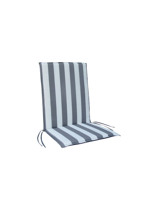 keleman Garden Chair Cushion with Backrest White-Grey 45.5x97cm