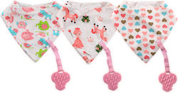 Lorelli Pink Hearts Bandana Fabric with Hoop & ...