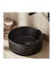 Tema Επικαθήμενος Νιπτήρας Πορσελάνης 40x40cm Black Matt