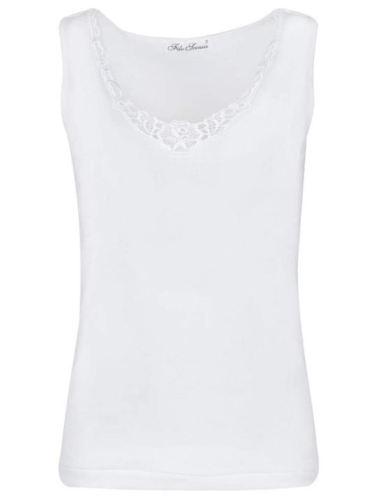Filo Scozia Sleeveless White Women's Tank Top